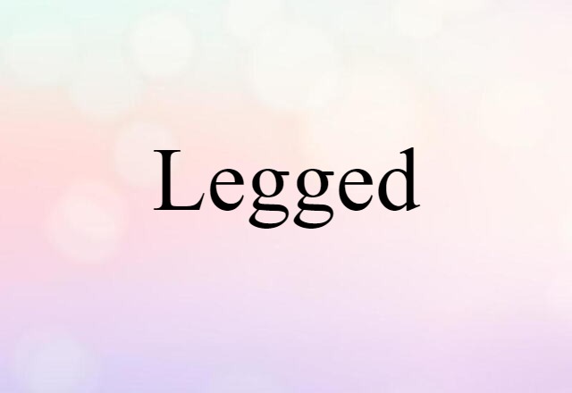 Legged (noun) Definition, Meaning & Examples