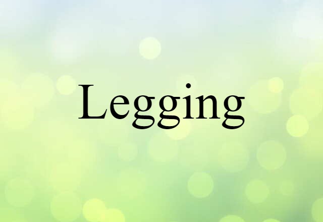 Legging (noun) Definition, Meaning & Examples