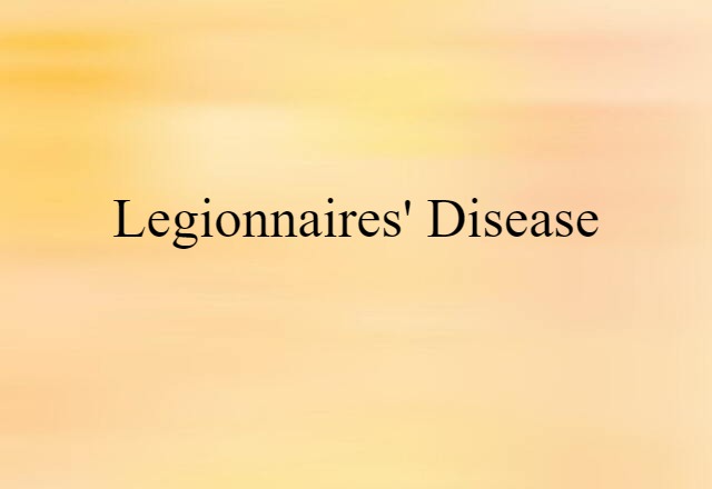 legionnaires' disease