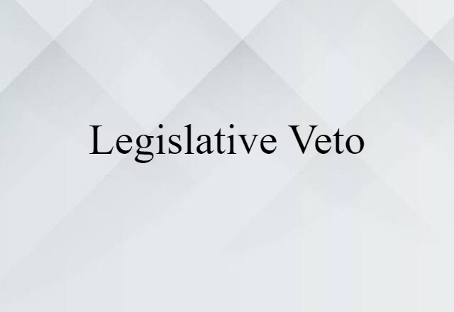 legislative veto