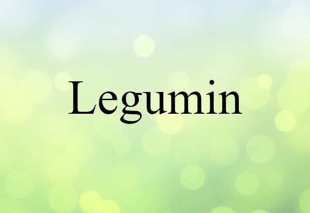 Legumin (noun) Definition, Meaning & Examples