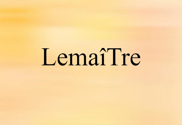 Lemaître