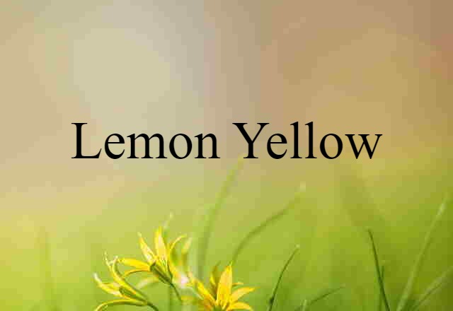 lemon yellow