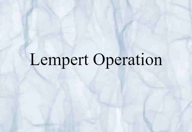 Lempert operation