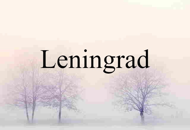 Leningrad (noun) Definition, Meaning & Examples