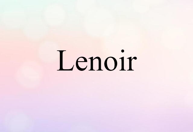 Lenoir (noun) Definition, Meaning & Examples