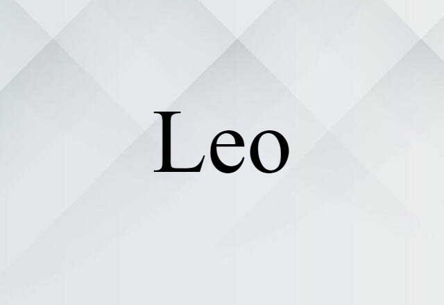 Leo (noun) Definition, Meaning & Examples