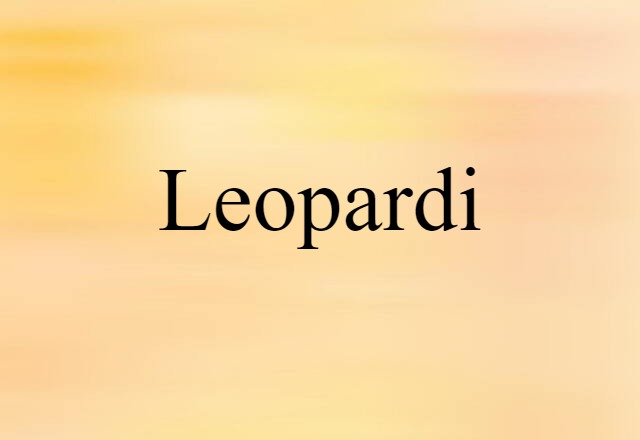 Leopardi