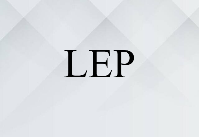 LEP (noun) Definition, Meaning & Examples