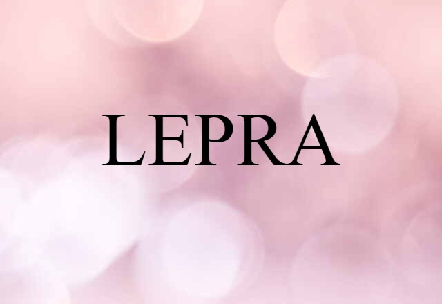 LEPRA (noun) Definition, Meaning & Examples