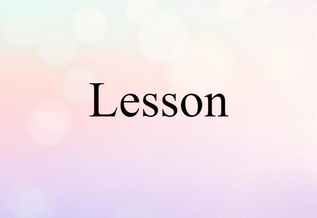 lesson