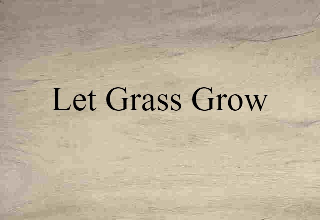 Let Grass Grow (noun) Definition, Meaning & Examples