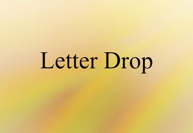 letter drop