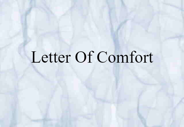 letter of comfort