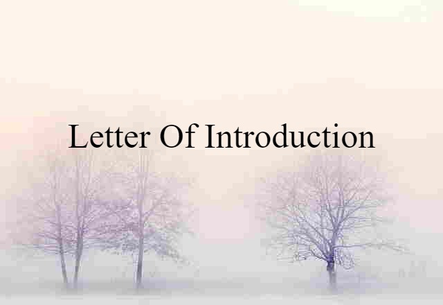 letter of introduction