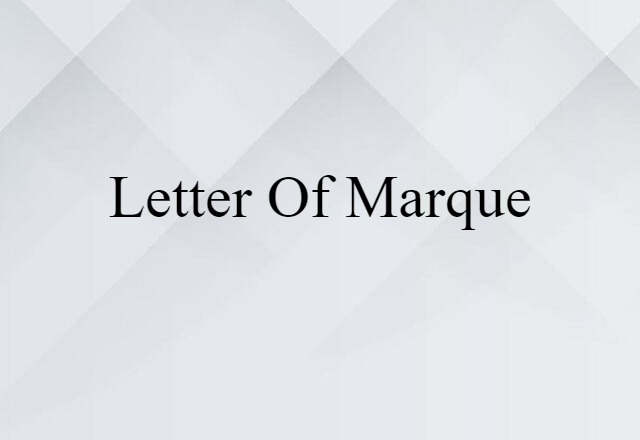 letter of marque