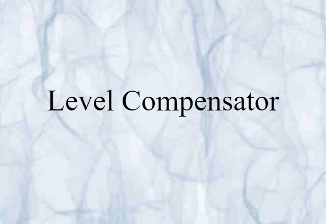 Level Compensator (noun) Definition, Meaning & Examples