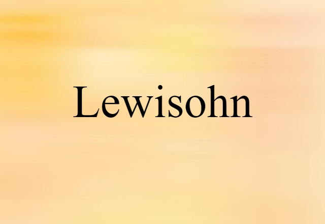 Lewisohn