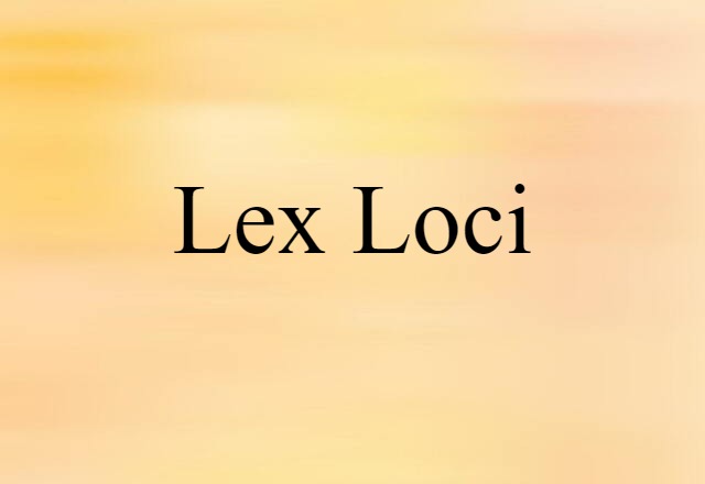 lex loci