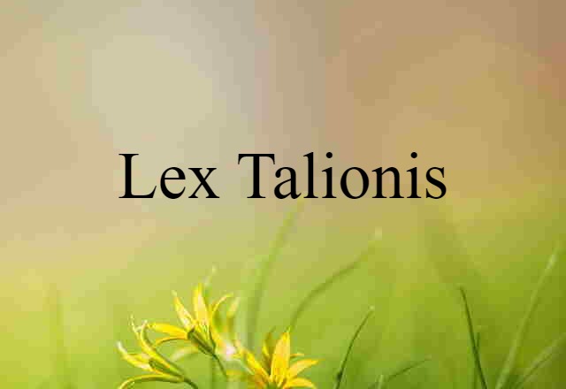 lex talionis