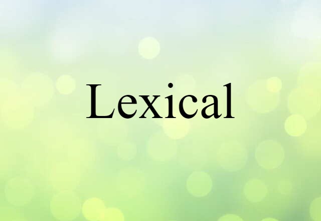 lexical