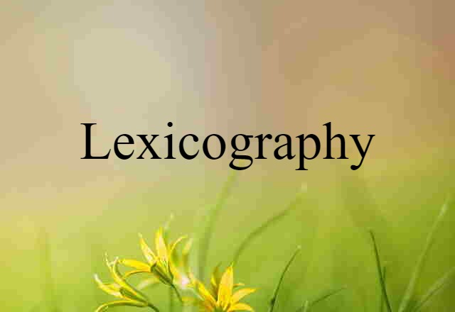 lexicography