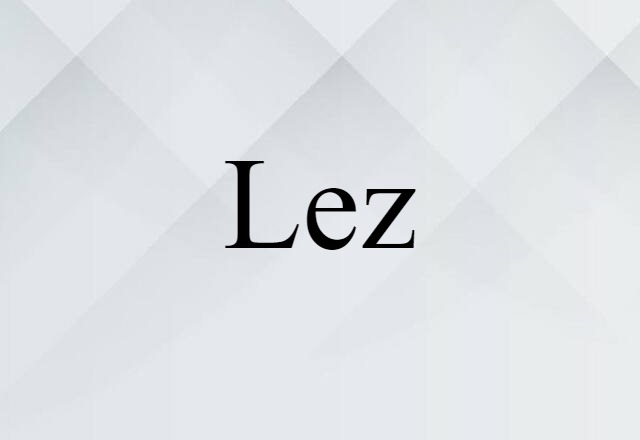 Lez (noun) Definition, Meaning & Examples