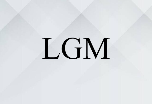 LGM (noun) Definition, Meaning & Examples