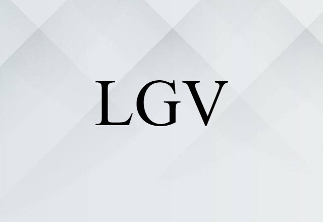 LGV (noun) Definition, Meaning & Examples