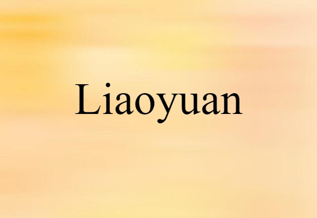 Liaoyuan (noun) Definition, Meaning & Examples