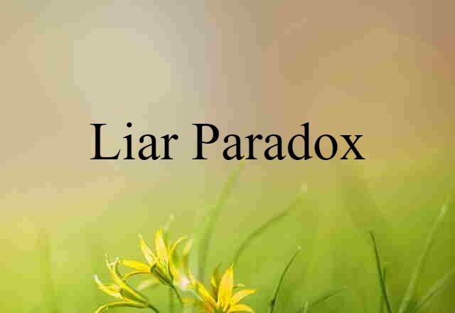 Liar Paradox (noun) Definition, Meaning & Examples