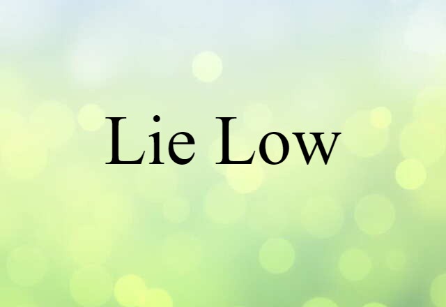 lie low