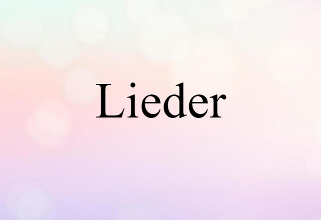 lieder