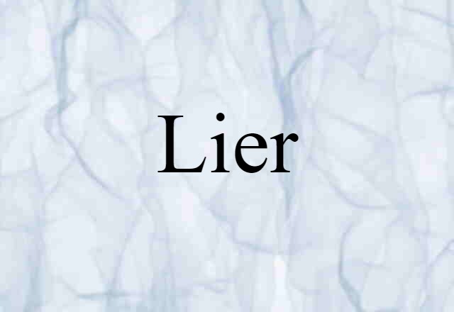 Lier (noun) Definition, Meaning & Examples