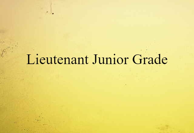 lieutenant junior grade