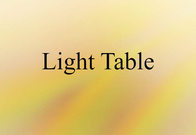 light table