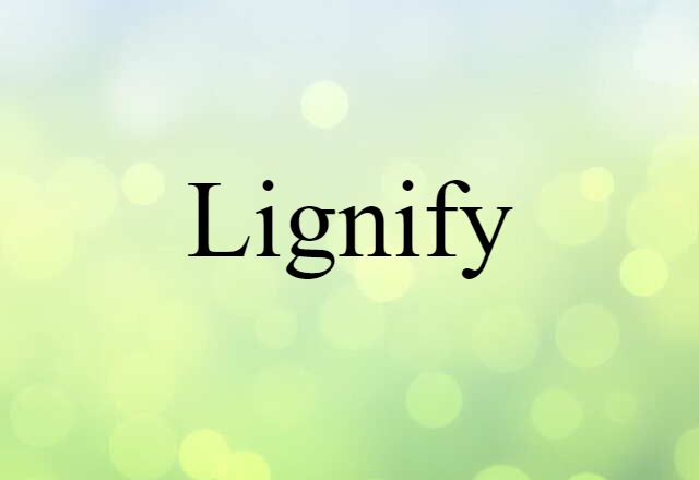 lignify