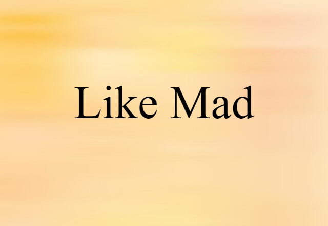 Like Mad (noun) Definition, Meaning & Examples