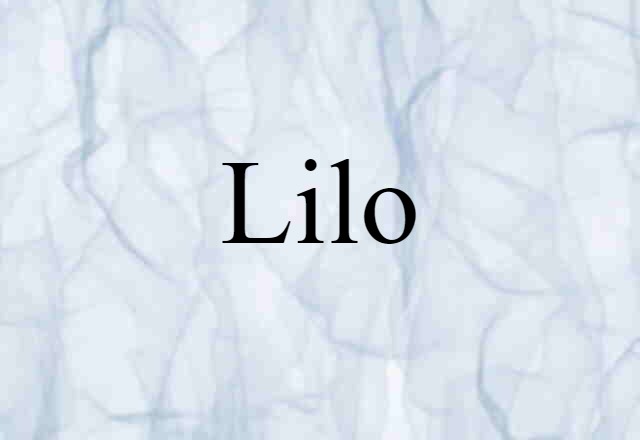 Lilo (noun) Definition, Meaning & Examples