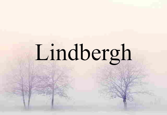 Lindbergh (noun) Definition, Meaning & Examples