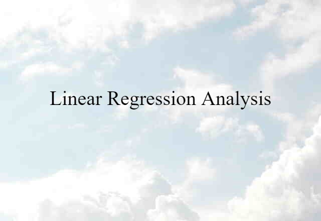 linear regression analysis