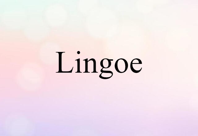 Lingoe (noun) Definition, Meaning & Examples