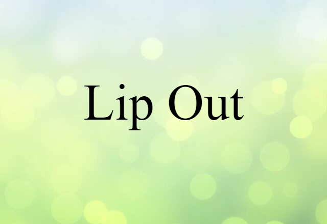 Lip Out (noun) Definition, Meaning & Examples