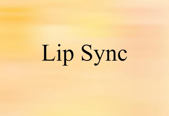 lip sync