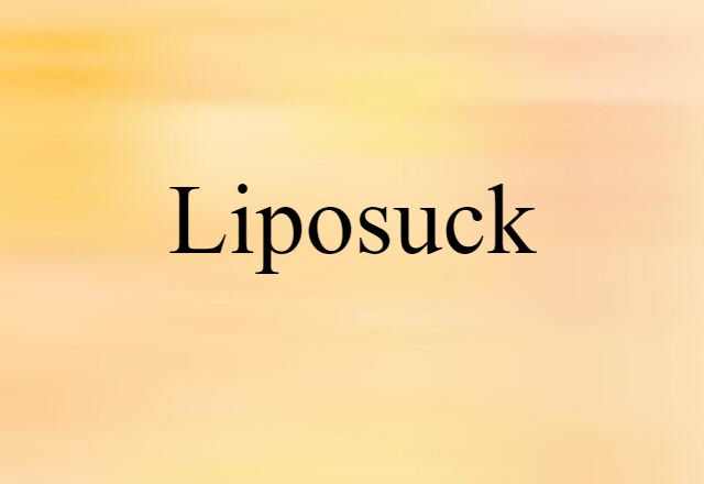 Liposuck (noun) Definition, Meaning & Examples