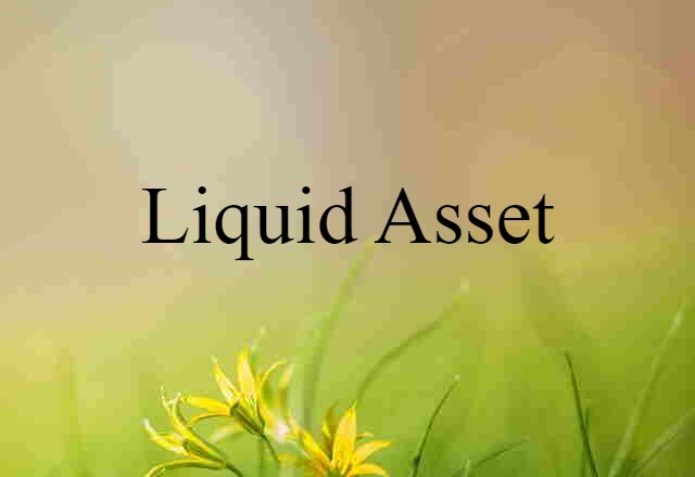 liquid asset