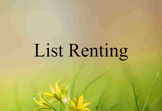 list renting