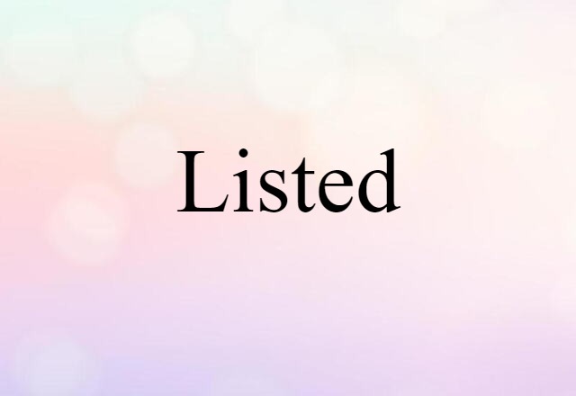 listed