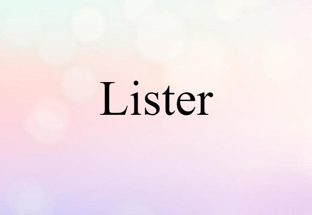 Lister (noun) Definition, Meaning & Examples