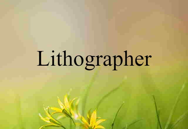 Lithographer (noun) Definition, Meaning & Examples